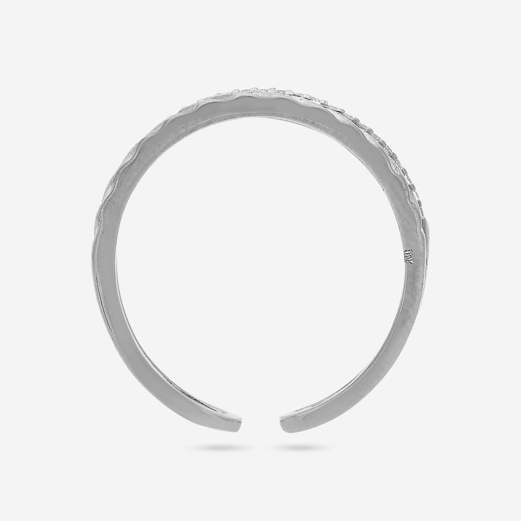 Rhodium-Plated Party 92.5 Sterling Silver Finger Ring -458301 : 458301