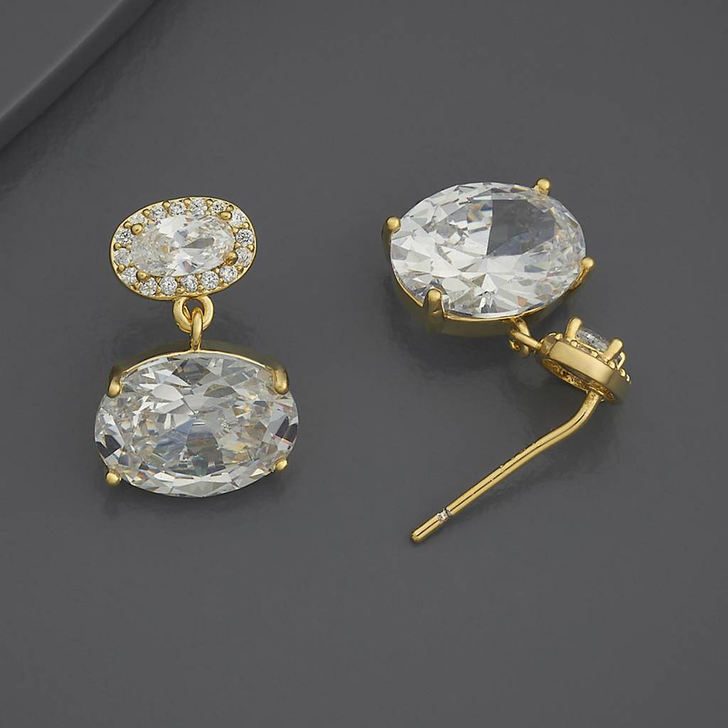 Kushal'S Fashion Jewellery Party Zircon Drop Earrings-186187 : 444041