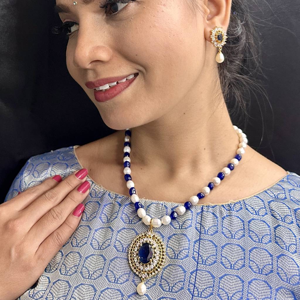 Nivan Pearl Necklace Set : JPSEP-24-038