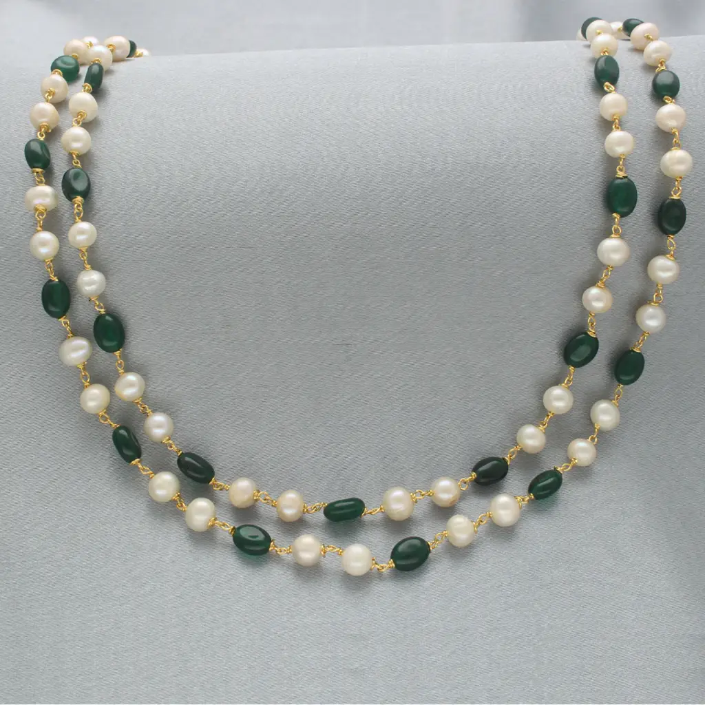 Lipika 2 Lines Pearl Necklace. : JPAPL-23-28