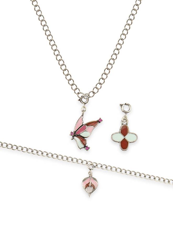 Beautiful Enameled Charms Pendant With Bracelet : 8905124141177