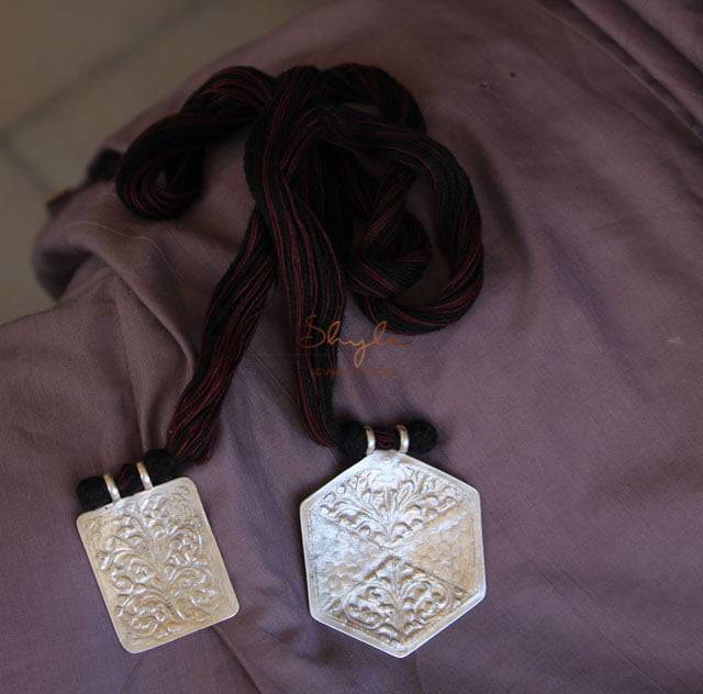 Mizoya Statement Chitai Motif Handmade Stole : SE50168-1-2-1