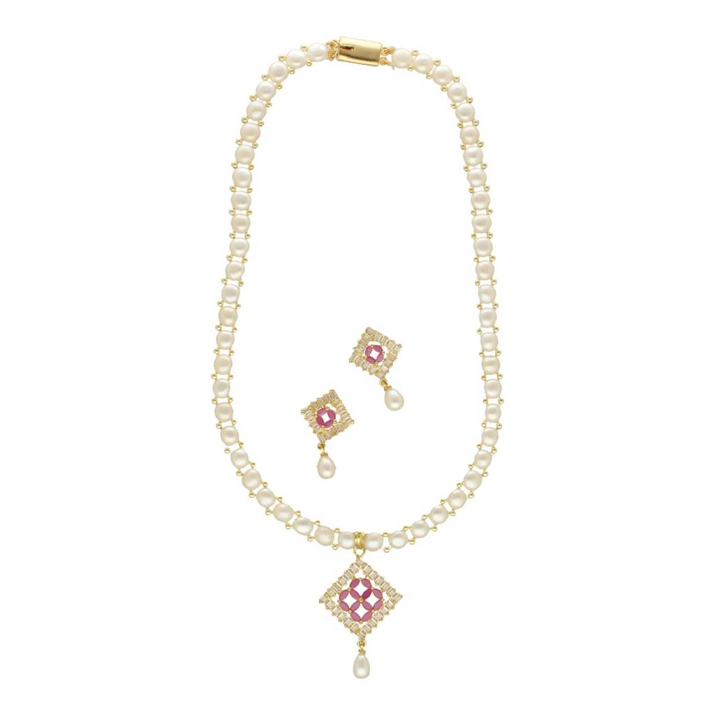 Tanvi Pearl Necklace Set : JPSEP-24-023