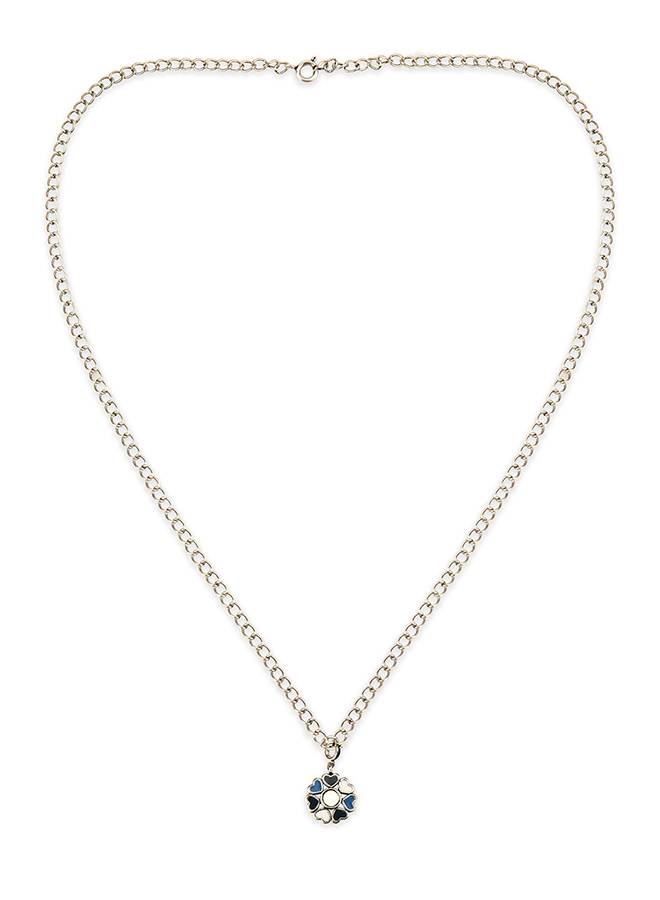 Charms Oxidized Silver Pendant Bracelet With Chains : 8905124141108