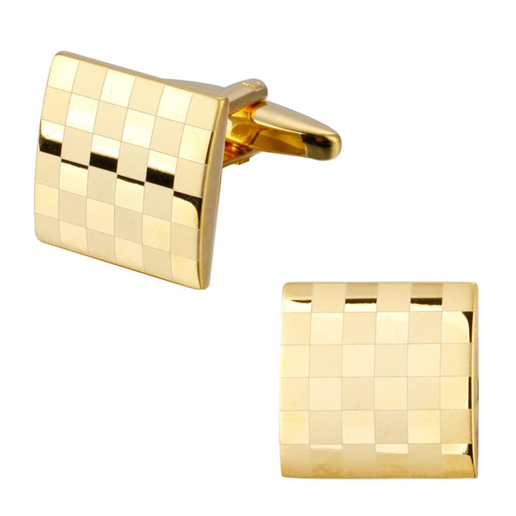 Gold Plated Cufflinks Set Stylish Accessories For Men & Boys Wedding Business Gift (Px9Cl102G) : PX9CL102G