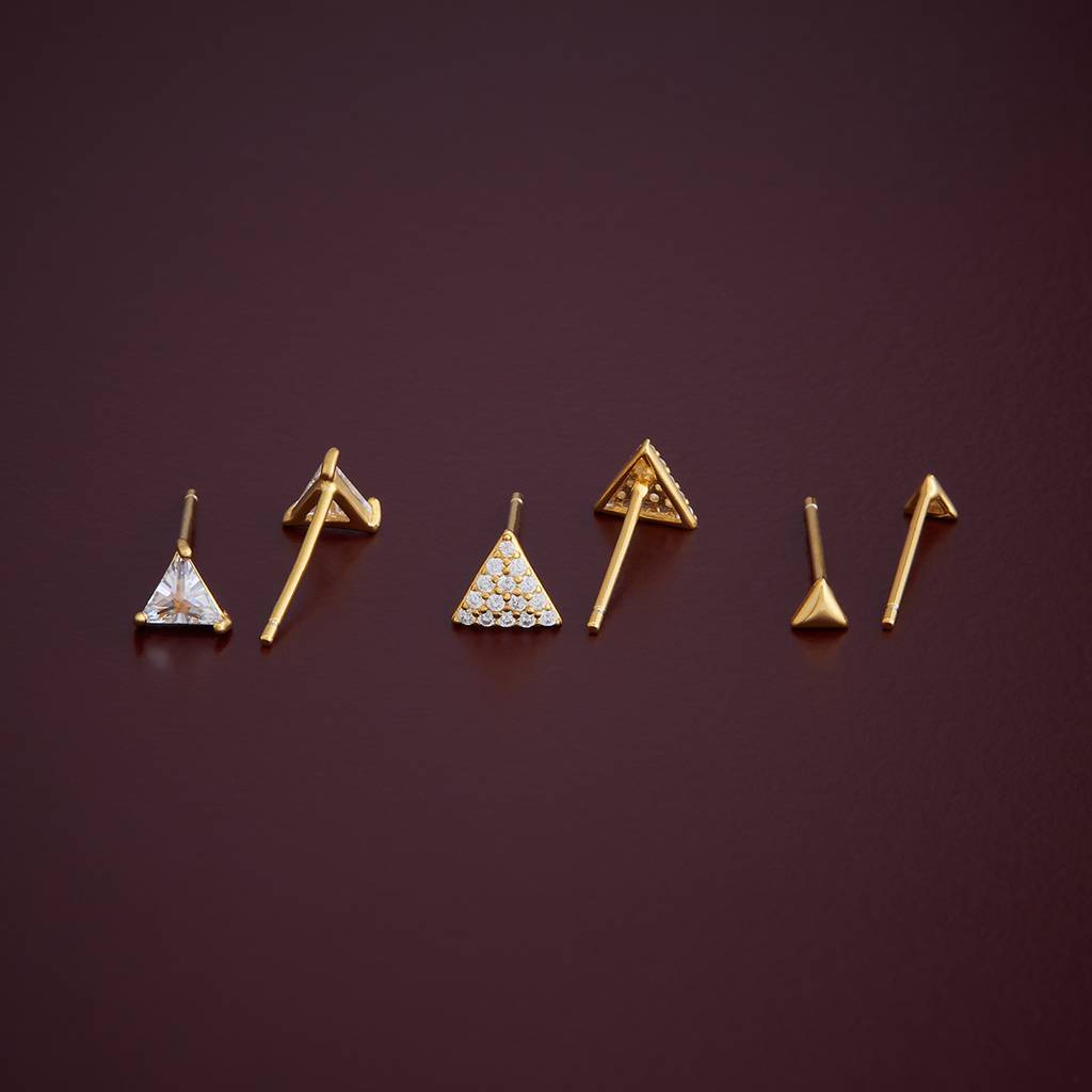 Kushal'S Fashion Jewellery  Plated Party 92.5 Sterling Silver Studs-176564 : 423211