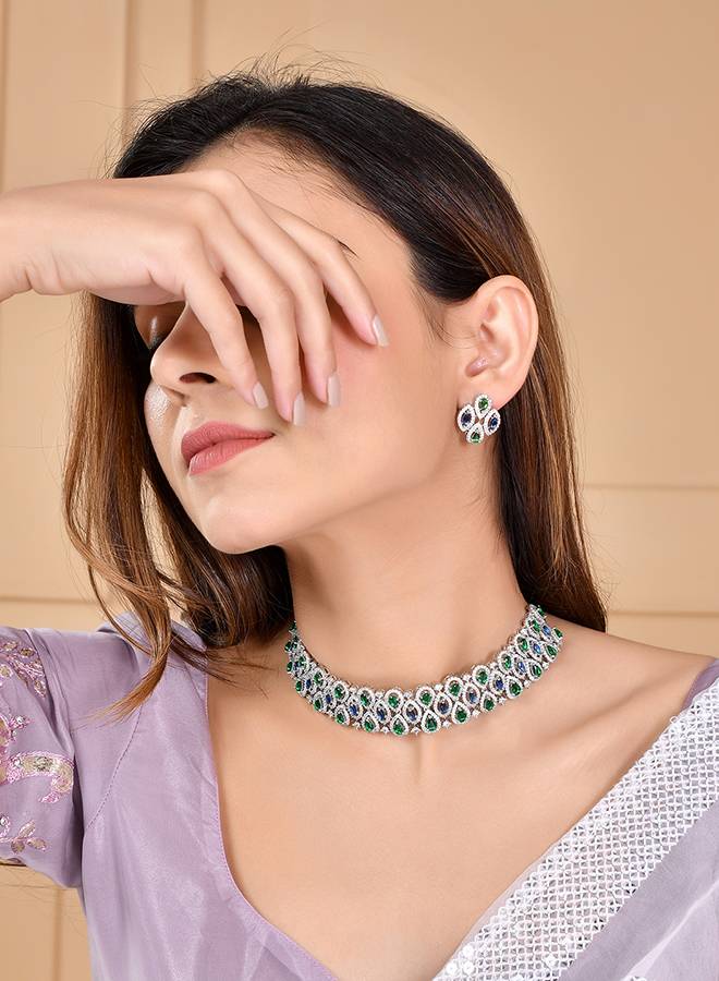 Starlight Aurora Choker Necklace Set : 8905124515206