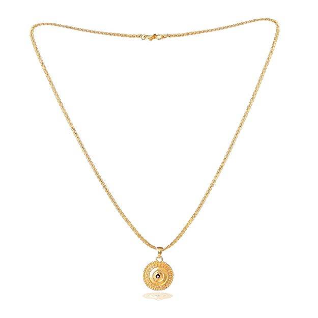 Fashion Jewelry Pendant For Women: Gold Plated Modern & Stylish Lightweight Circular Pattern Pendant With : OSAK019-IGPENDANT