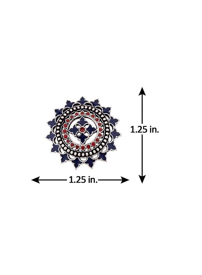Mandala Enamel Embellished Earrings : 8907617912431