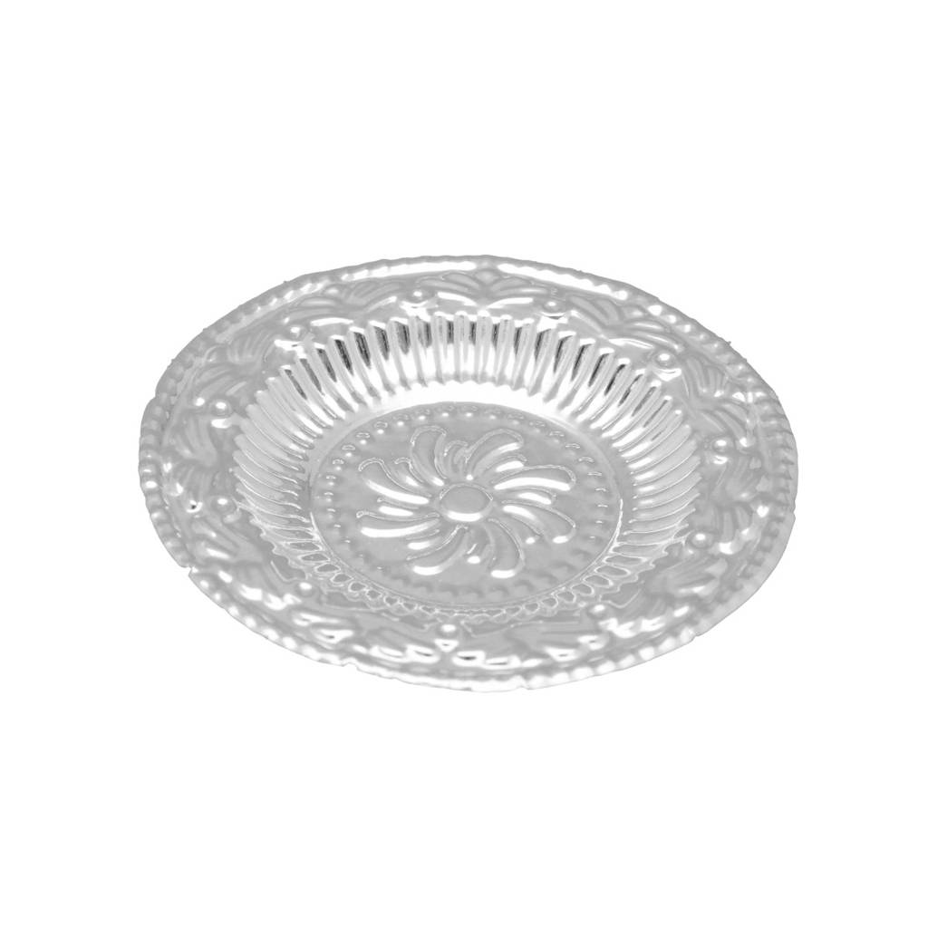 80% Purity-5 Grams Pooja Designer Silver Thali : JPAUG-25-117