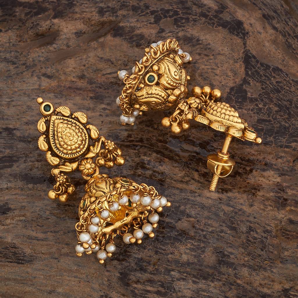 Kushal'S Fashion Jewellery Dome Shaped Jhumkas Earrings-174354 : 418206