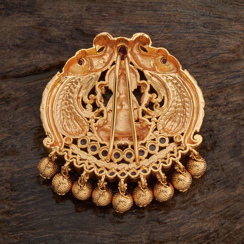 Kushal'S Fashion Jewellery Gold-Plated Ethnic Antique Hair Brooch -164061 : 404710
