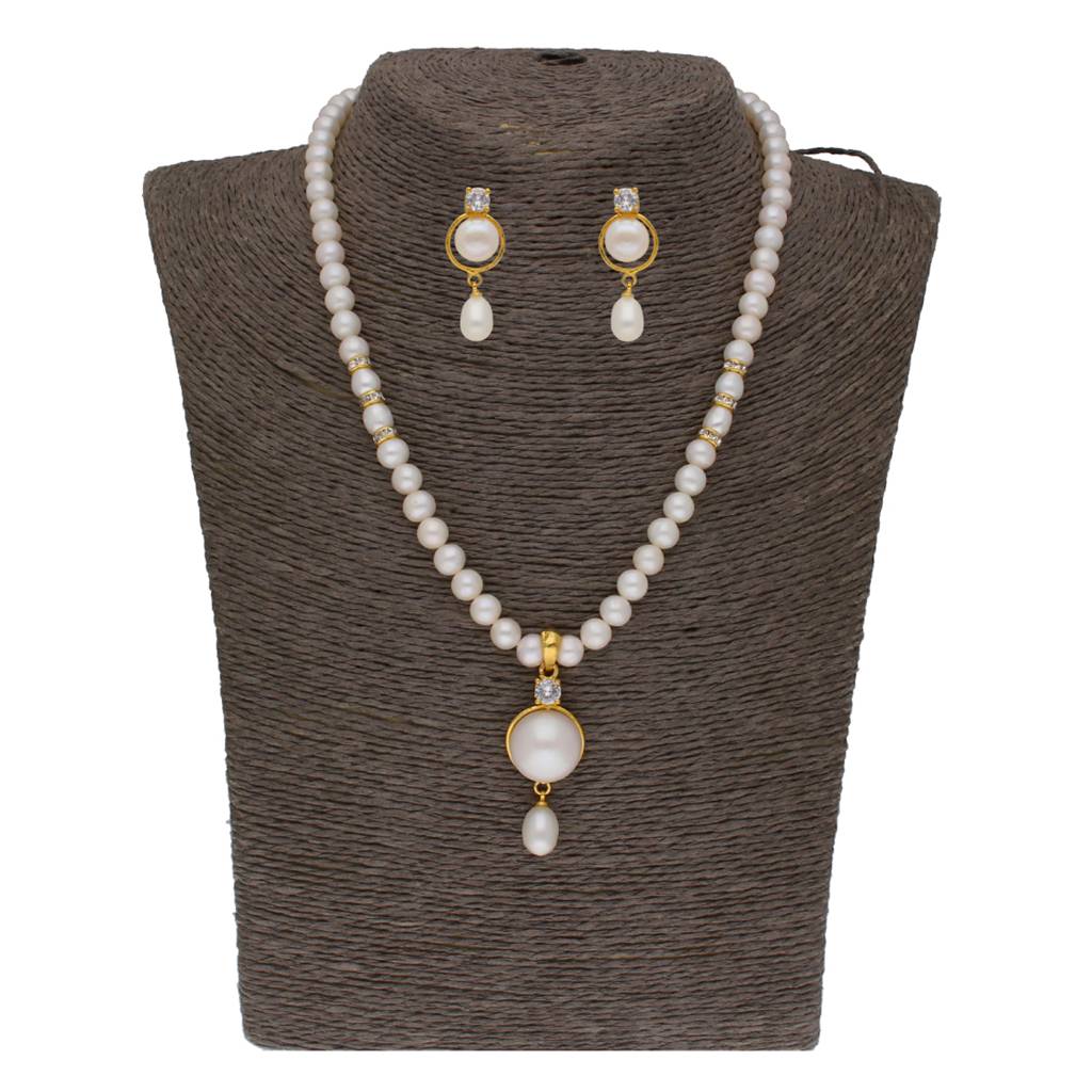 Elegant Single Drop Pearl Set : JPMAY-22-32