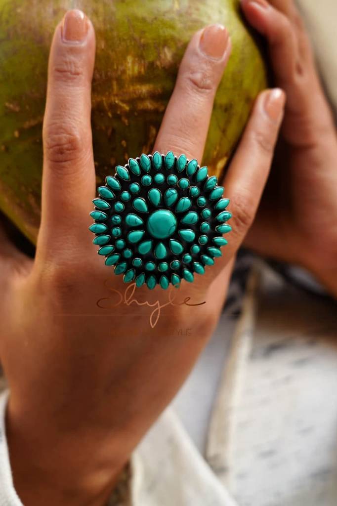 Tattva Turquoise Jadau Classic Ring : SR2040