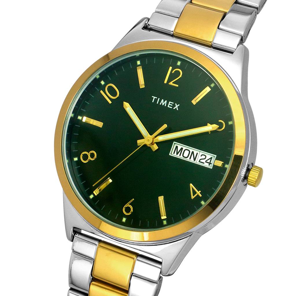 Timex Trendline Round 41Mm Green Dial Analog Men Watch - Twtg10006 : TWTG10006