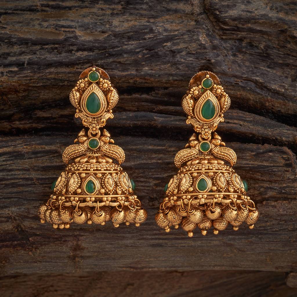 Kushal'S Fashion Jewellery Dome Shaped Jhumkas Earrings-181495 : 433692