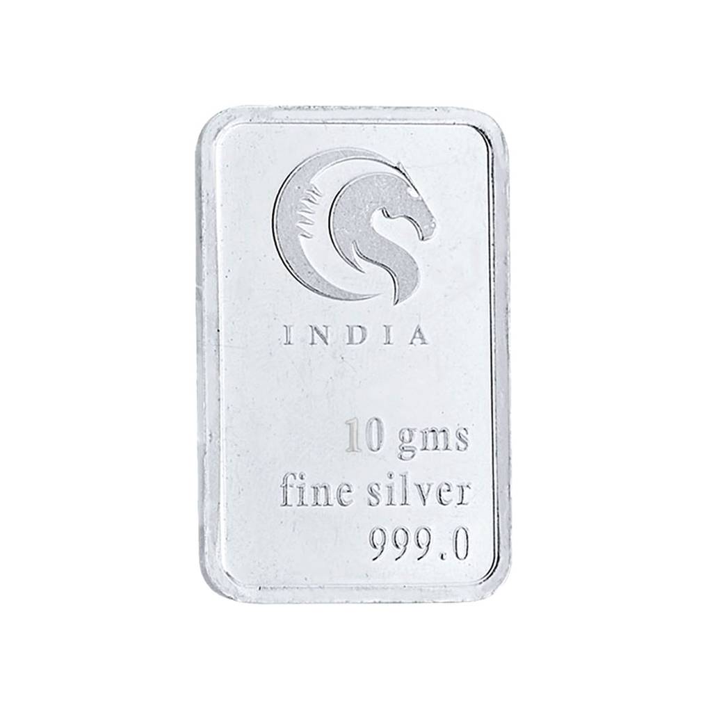 Sri Jagdamba Pearls 10 Grams 99.9% Silver Bar Coin : JPSEP-16-053-10