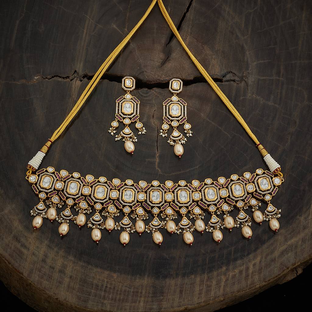 Kushal'S Fashion Jewellery Kundan Necklace -170768 : 411514