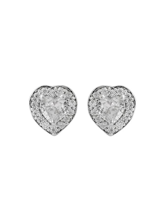 Sparkling Essentials Heart Shaped Cluster Setting White Cz Box Set : 8905124480207