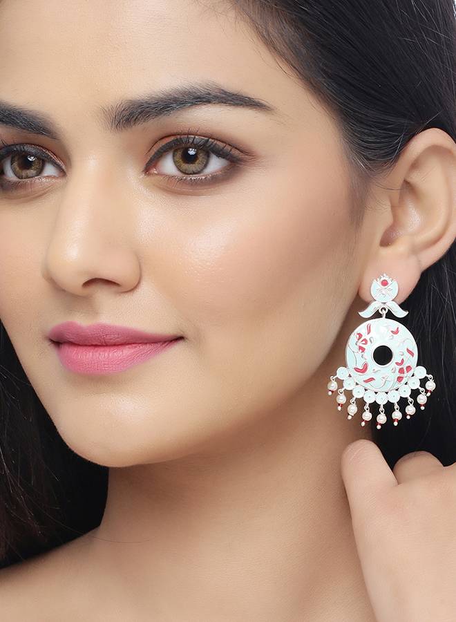 Tahira Fine Ferozi Stud And Drop Earrings : 8905124055191