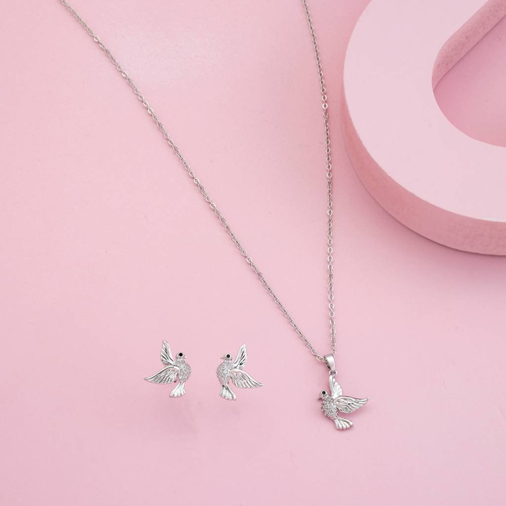 Party Trendy Zircon Jewellery Set - 459792 : 459793