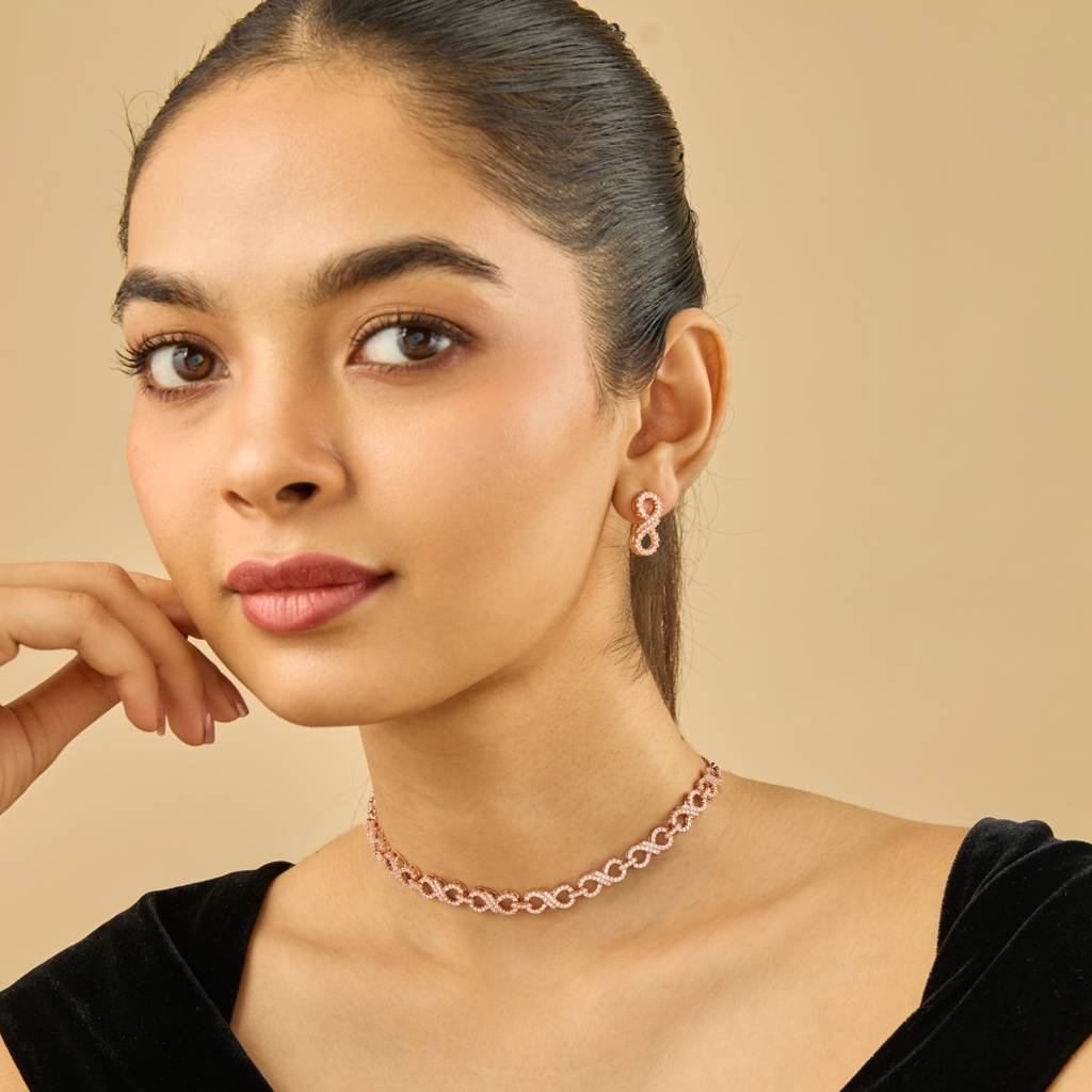 Party Zircon Necklace Set-185646 : 442791