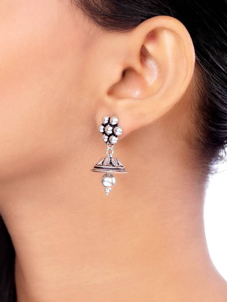Work Essentials Floral Jhumka Earrings : 8907617869070