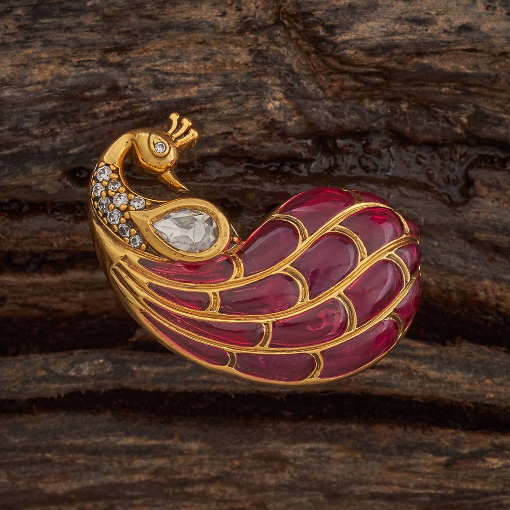 Kushal'S Fashion Jewellery Victorian-Plated Ethnic Kundan Finger Ring-182235 : 435318