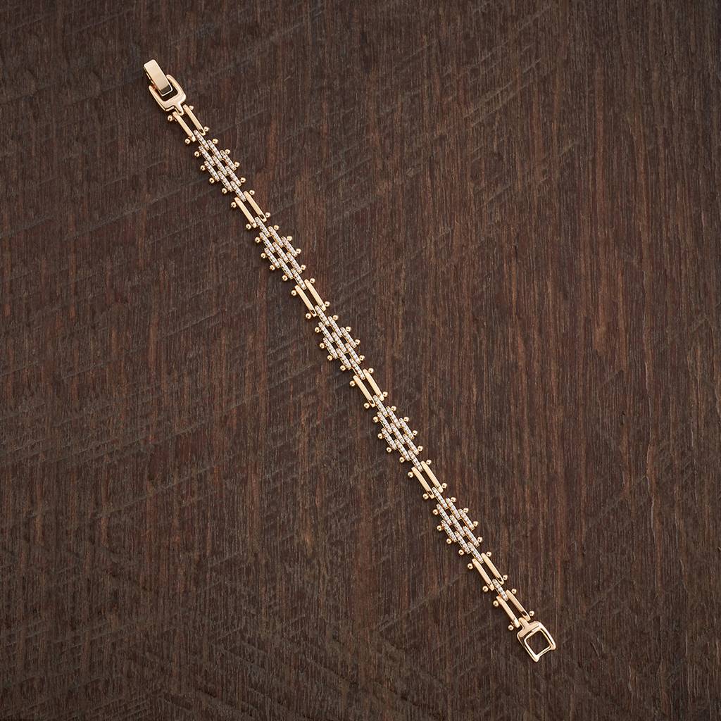 Kushal'S Fashion Jewellery White Gold-Plated Party Zircon Bracelet-185740 : 443006