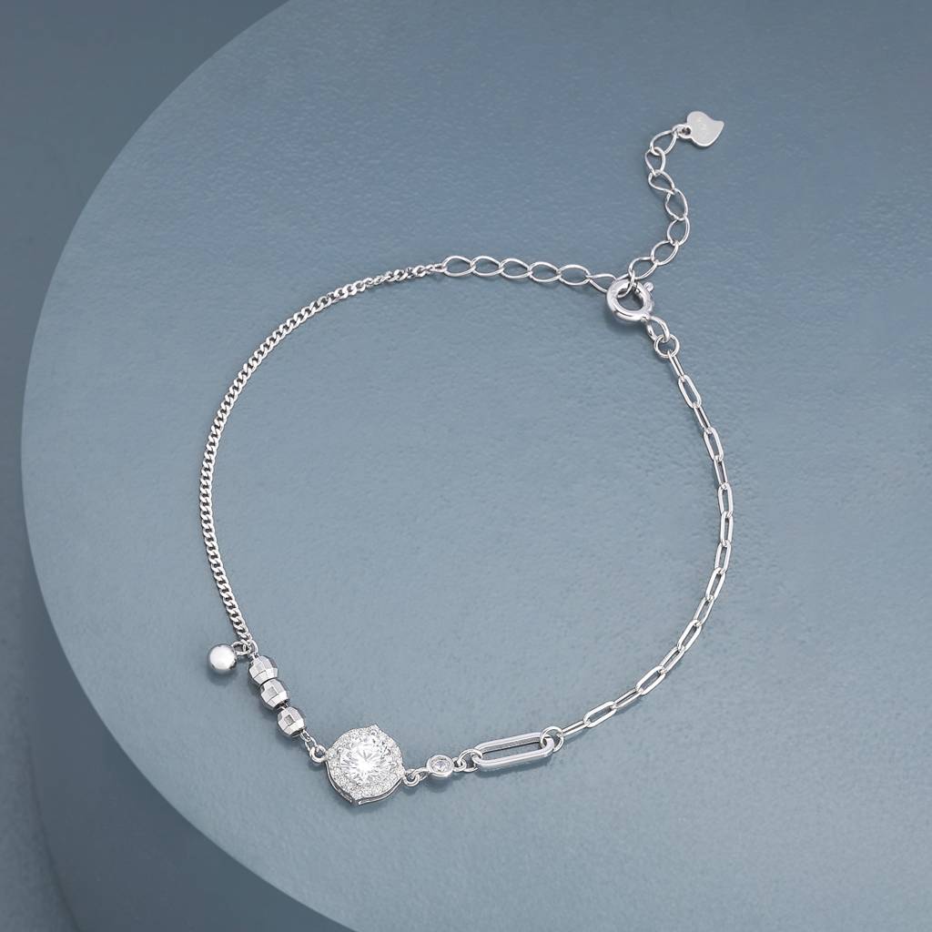 Kushal'S Fashion Jewellery Plated Party 92.5 Sterling Silver Bracelet -191369 : 453428