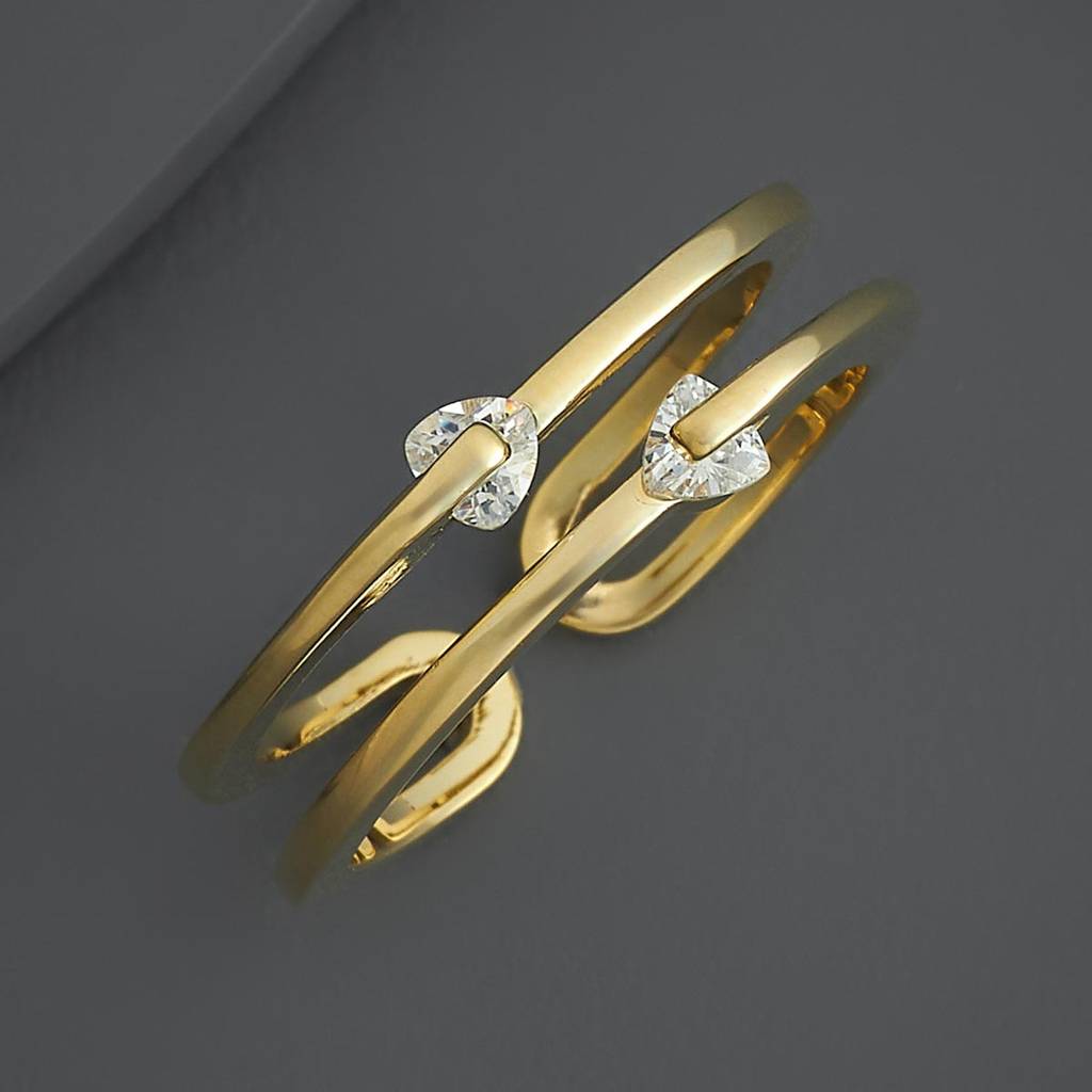 Kushal'S Fashion Jewellery White Gold-Plated Party Trendy Zircon Finger Ring-186761 : 445280
