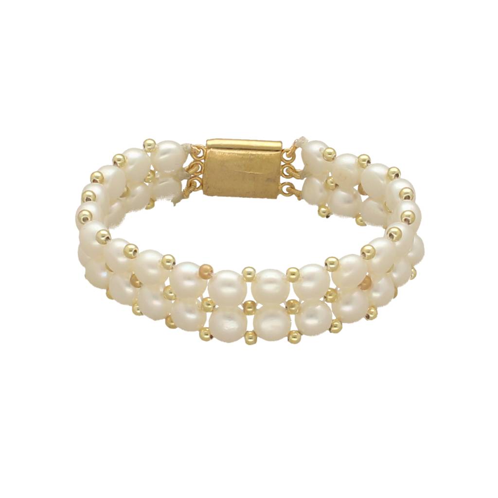 Zaida 2 Lines Pearl Bracelet : JPAUG-23-026
