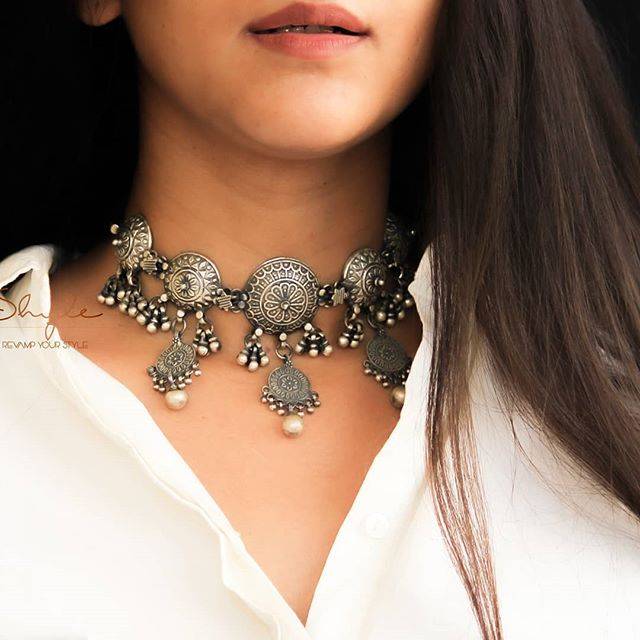 Tattva Detailed Handcrafted Ghughri Grand Necklace : SN1007-1-2-2-1