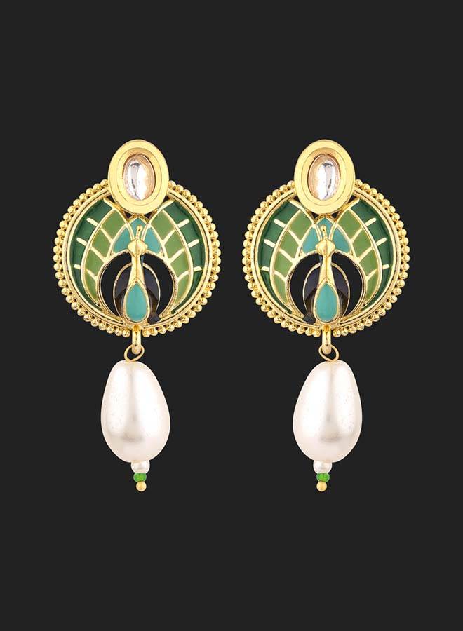 Manmayi Peacock Dance Earrings : 8907617979366