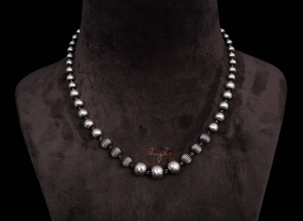 Mizoya Fine Rawa Ball Tapered Everyday Necklace : SE50168-1-3-1-1-1-1
