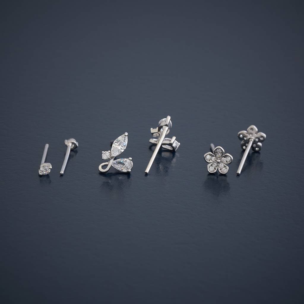 Kushal'S Fashion Jewellery  Plated Party 92.5 Sterling Silver Studs-176562 : 423205