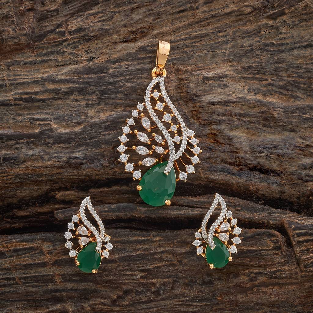 Kushal'S Fashion Jewellery Plated Party Zircon Pendant Set -181214 : 433265