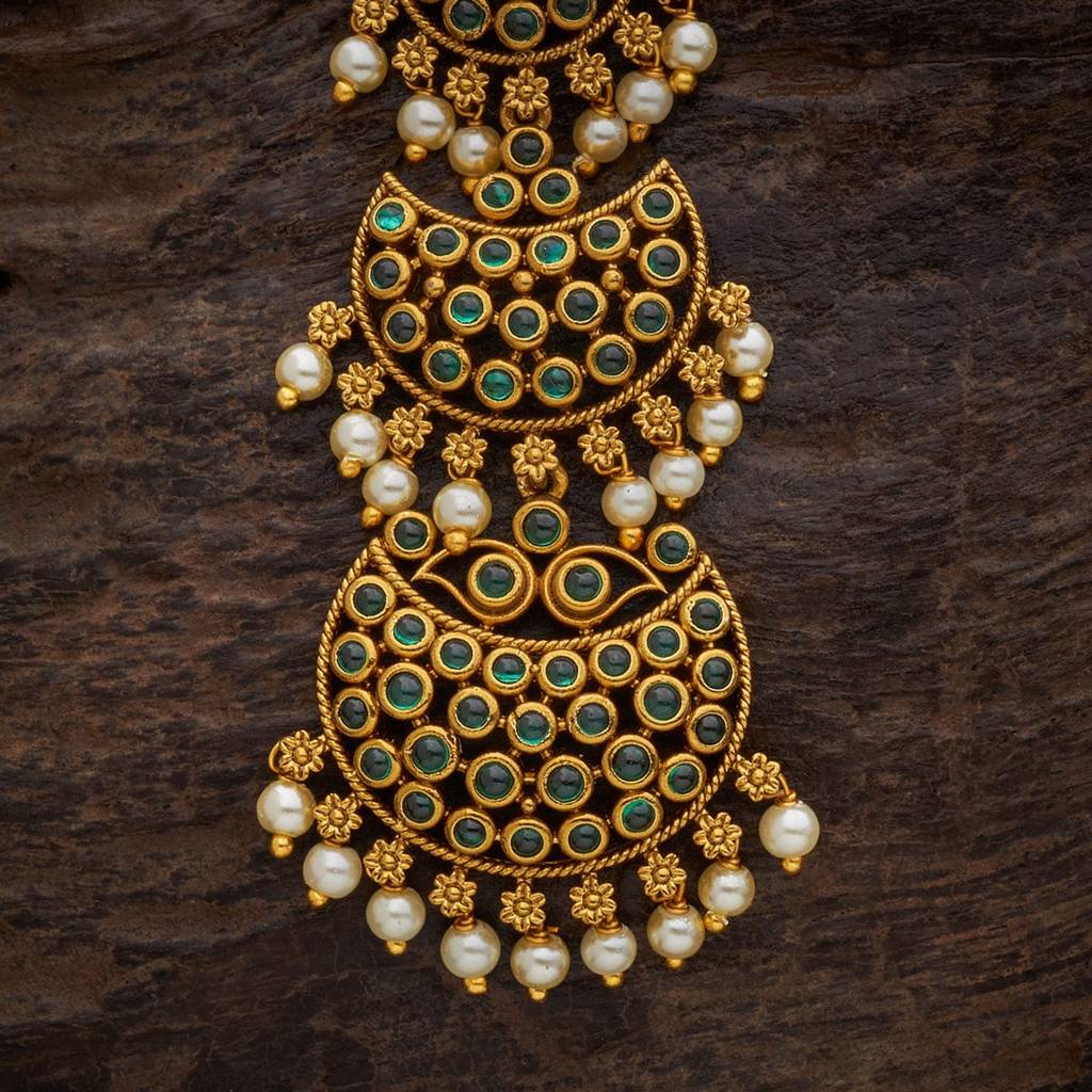 Kushal'S Fashion Jewellery Gold-Plated Ethnic Antique Maang Tikka -150765 : 393763