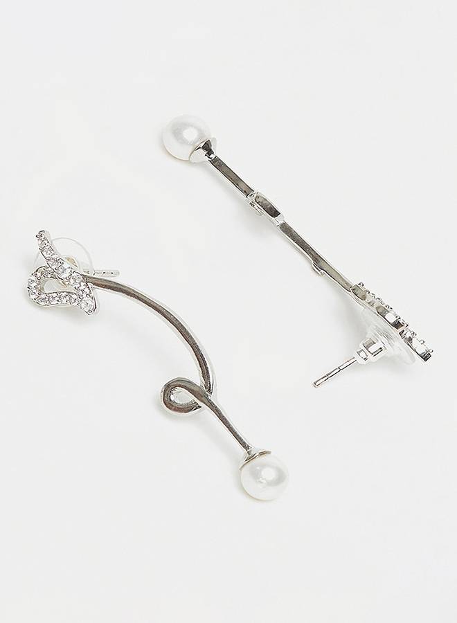 Voylla Silver Brass Earrings-Vmjai43756 : 8905124433661