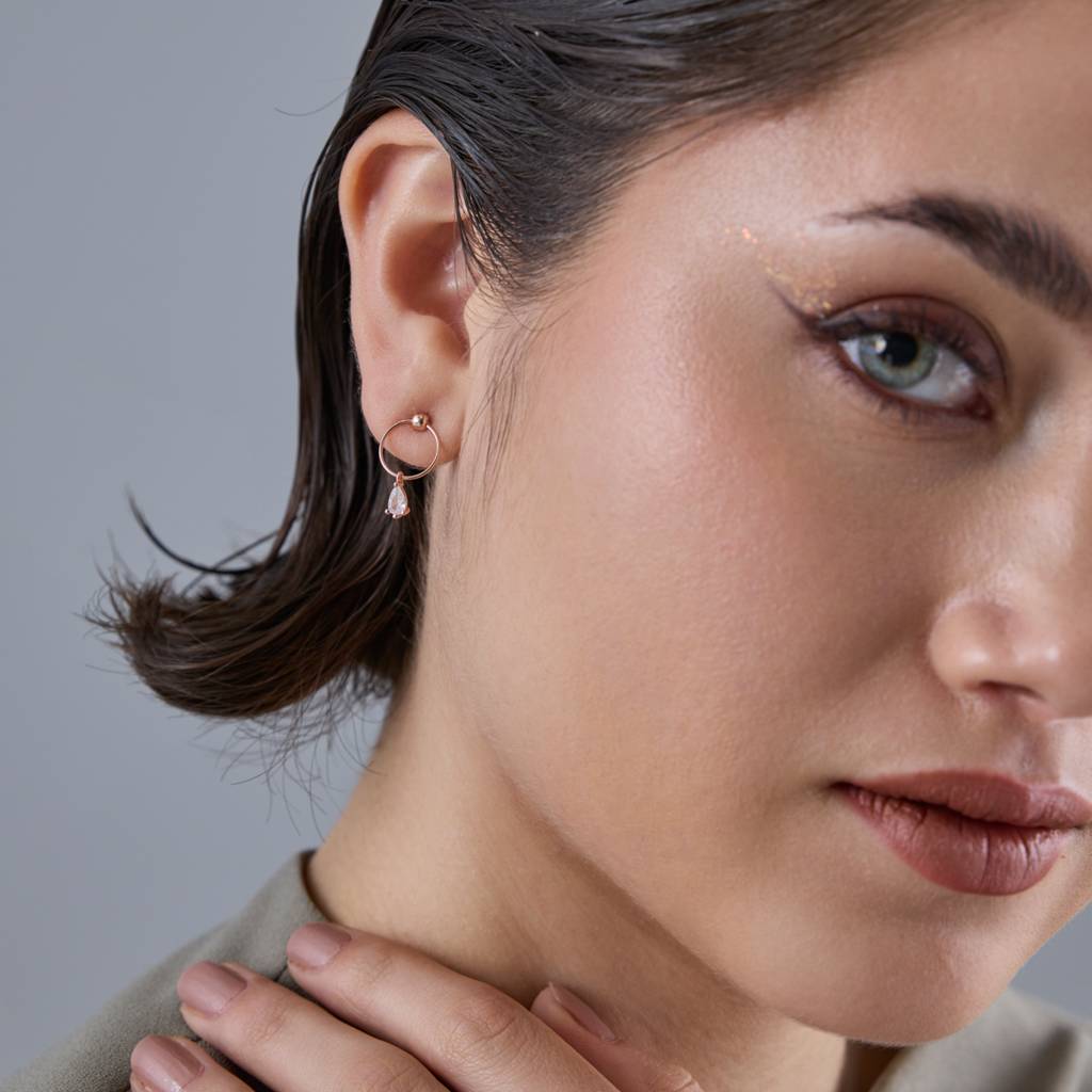 Kushal'S Fashion Jewellery Plated Zircon 92.5 Sterling Silver Drops-183180 : 437451