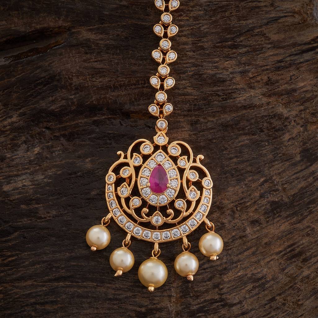 Kushal'S Fashion Jewellery Gold-Plated Party Zircon Tikka -175787 : 421411