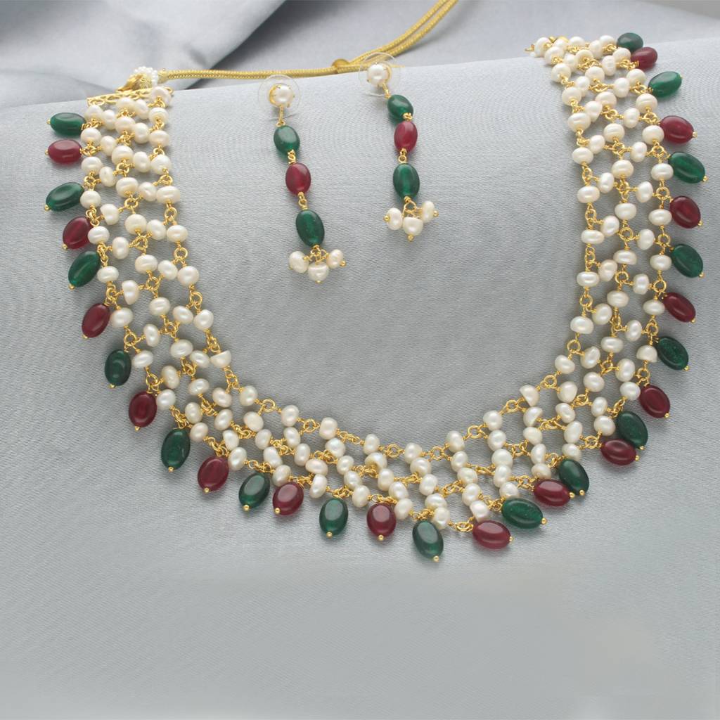 Kashvi 1 Line Pearl Necklace : JPAPL-23-27