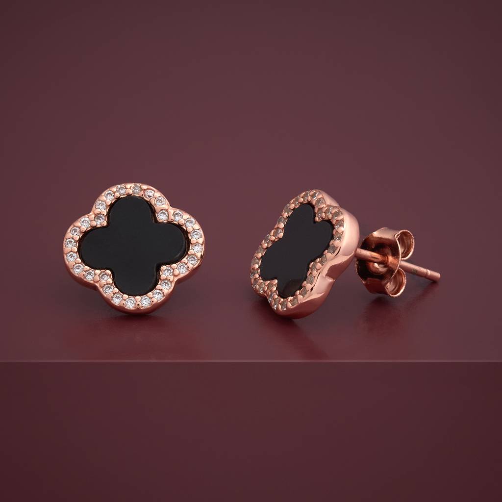 Kushal'S Fashion Jewellery Plated Zircon 92.5 Sterling Silver Studs-183080 : 437152