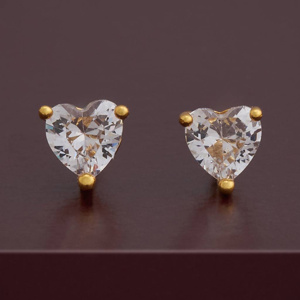 Kushal'S Fashion Jewellery White Gold-Plated Zircon 92.5 Sterling Silver Studs-183203 : 437820