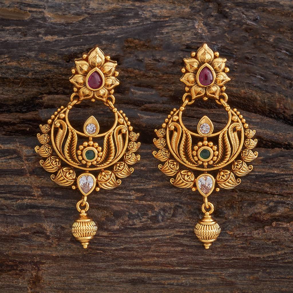 Kushal'S Fashion Jewellery Spherical Chandbalis Earrings-430439 : 430439