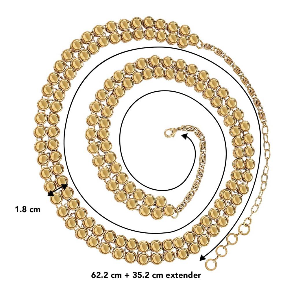 Traditional Adjustable Gold Plated Kundan Waist Belt Kamar Bandh Belly Chain Jewellery Gift For Women-Pf37Bch016 : PF37BCH016LCT