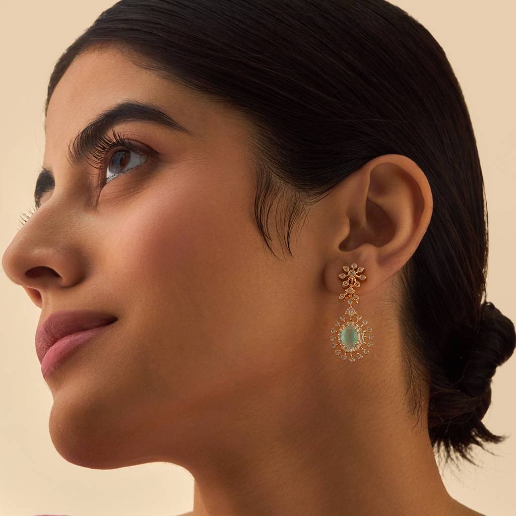 Kushal'S Fashion Jewellery Plated Party Wear Zircon Earring-175769 : 421341