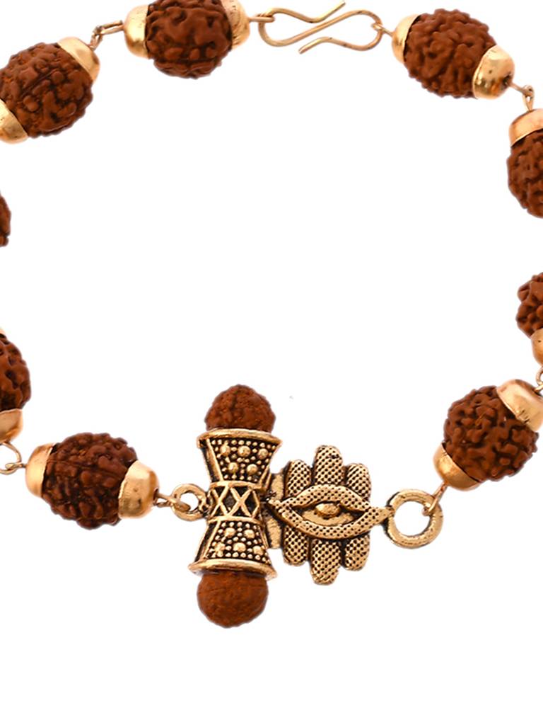 Ethnic Rudraksha Beads Rakhi : 8905124505047