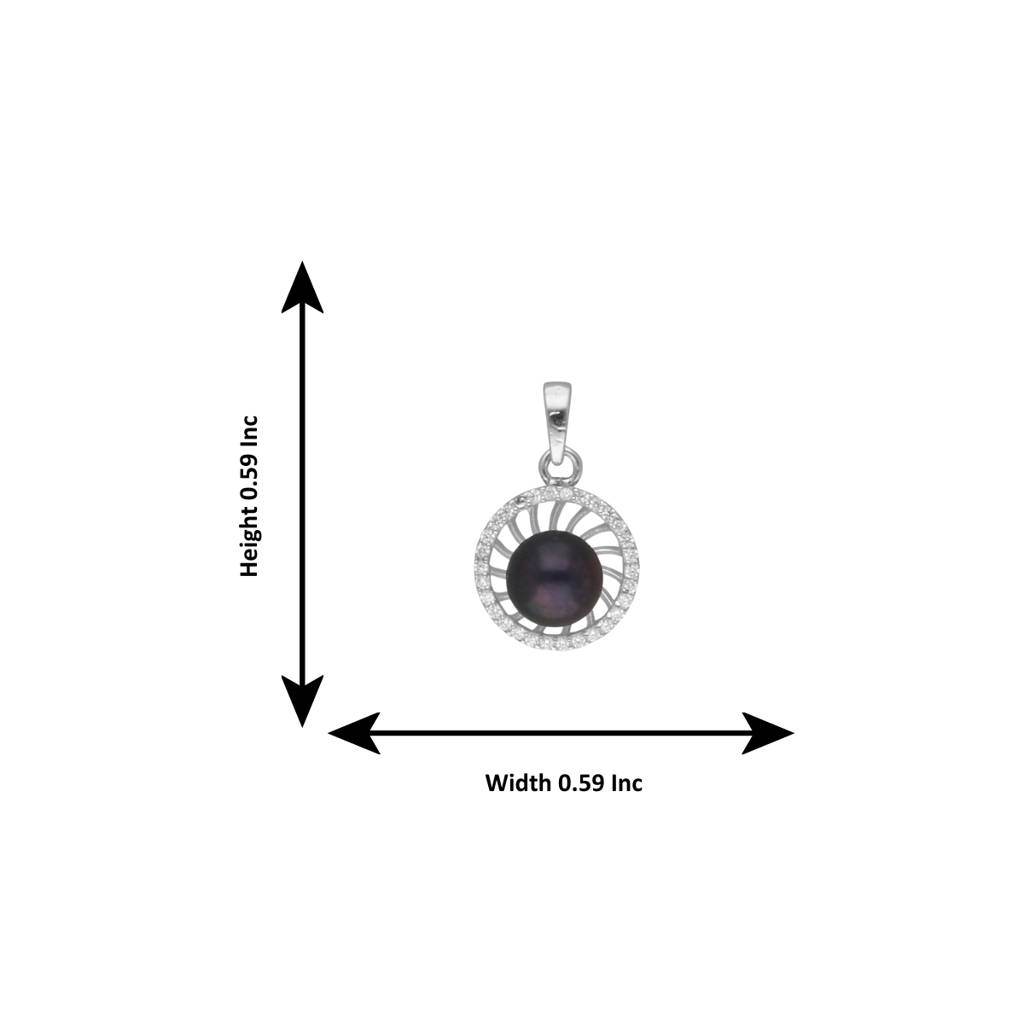 92.5 Sterling Silver Veda Simple Pearl Pendant : JPMAY-22-178