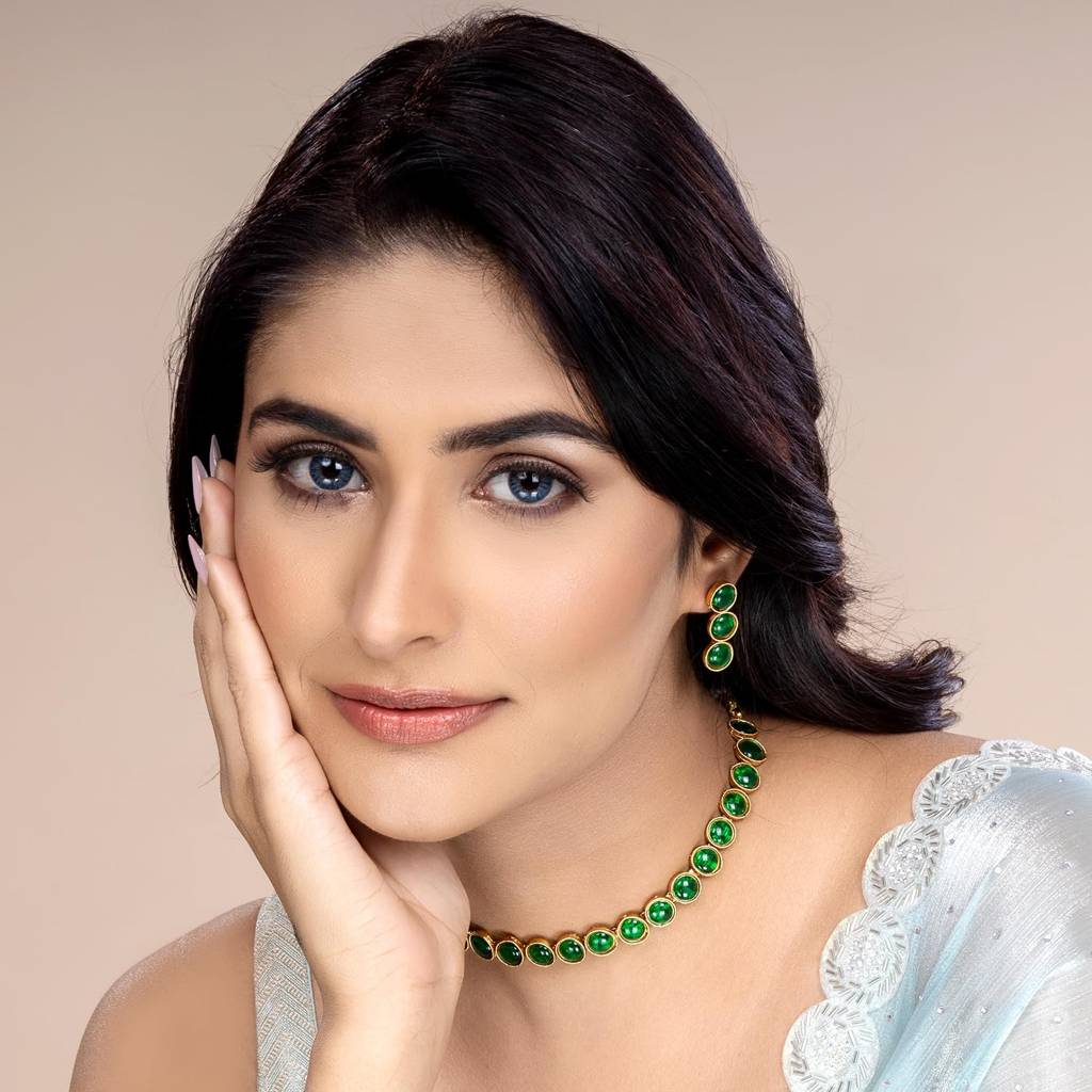 Gold Plated Choker Necklace With Drop Earrings Traditional Jewellery Set For Women Girls-Pf04N3392 : PF04N3392G